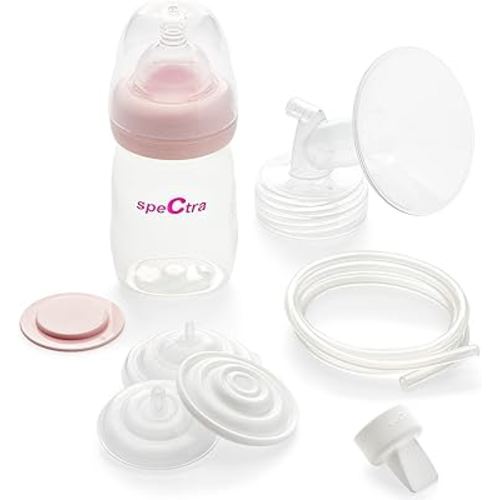 Spectra - Premium Breast Milk Pump Accessory Kit with Baby Bottles - Medium 24mm - Breast Pump Accessories