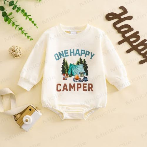 ONE HAPPY CAMPER Baby Bodysuit