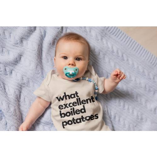 Jane Austen Onesie Baby Gift What Excellent Boiled Potatoes Mr Collins Elizabeth Bennet Mr Darcy, Pride and Prejudice Funny, Baby Shower