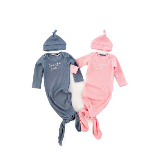 Heaven Sent Knotted Baby Sleeper & Matching Beanie – OUR HOUSE ABOVE