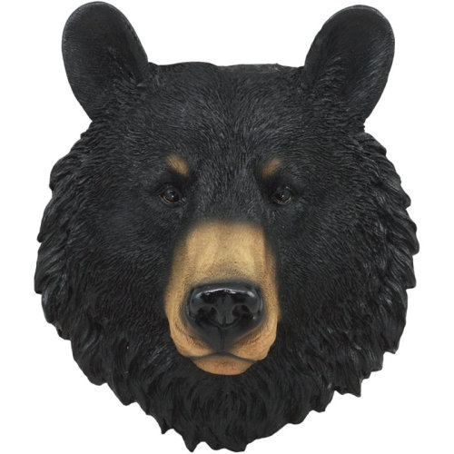 Millwood Pines The Brave Black Bear Head Wall Decor Plaque 8"Tall Taxidermy Art Decor Sculpture The Grandfather Bear Small Wall Bust Plaque & Reviews | Wayfair