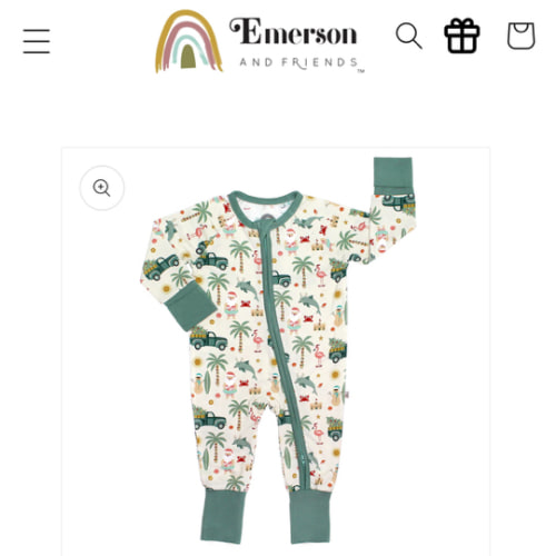 Coastal Christmas Bamboo Convertible Baby Pajama – Emerson and Friends