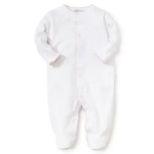 White/Pink New Kissy Dots Print Footie