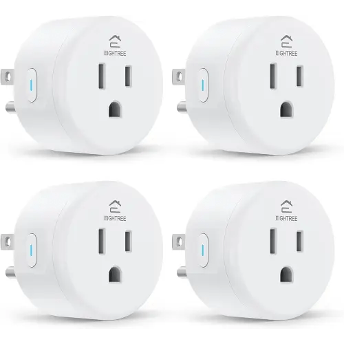 EIGHTREE Smart Plug, Smart Home WiFi Outlet Works with Alexa & Google Home, Smart Socket with Remote Control & Timer Function, 2.4GHz WiFi Only, 4 Packs