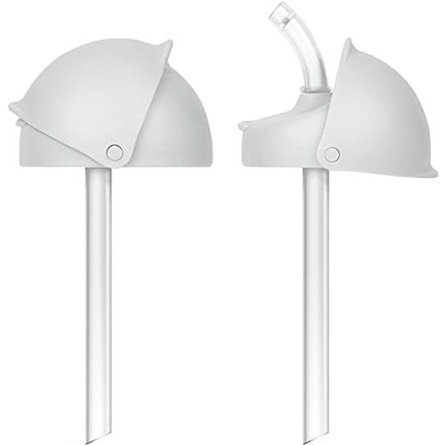 Boon NURSH Silicone Straw Conversion Top, Straws for NURSH Baby Bottles, 2-Pack,2 Count (Pack of 1) - Straw Lids