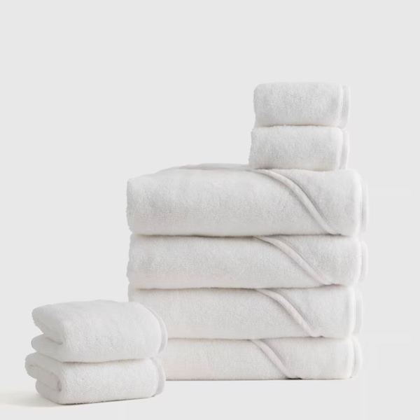 Organic Turkish Cotton Baby Bath Bundle 8-Pack in white