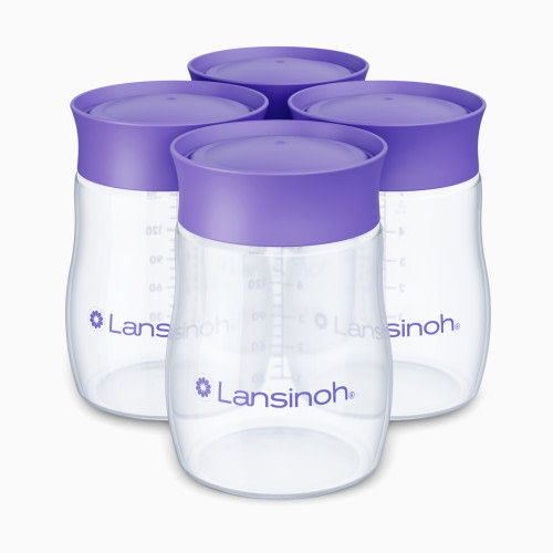 Lansinoh Breastmilk Storage Bottles, 4 Pack - 5 Oz