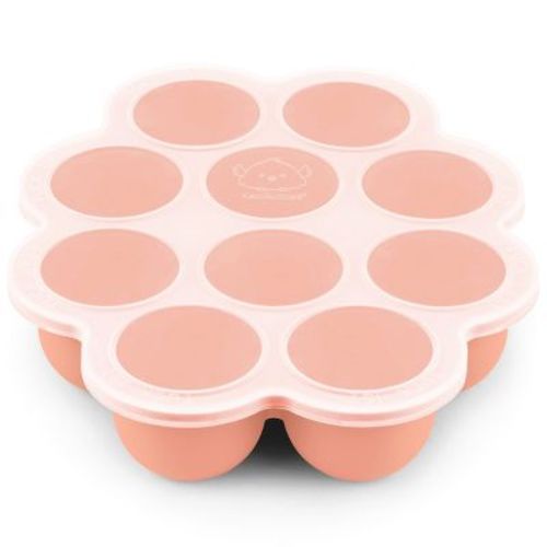 Prep Silicone Baby Food Freezer Tray with Clip-on Lid, 2oz x 10 Silicone Freezer Molds, BPA-Free Baby Food Storage (Roseate)