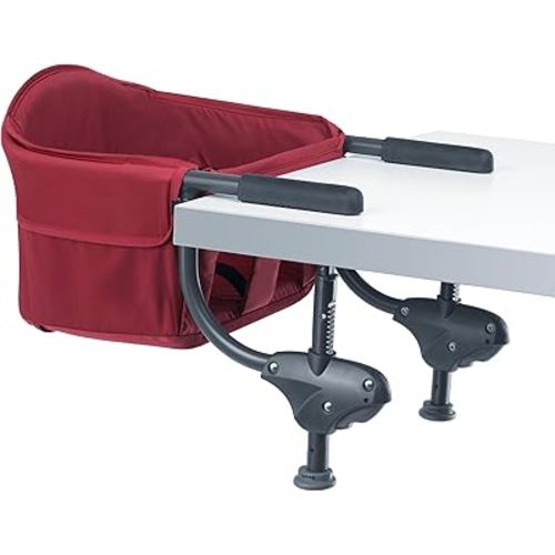 Chicco Caddy Hook-On Chair, Portable High Chair for Babies and Toddlers, for Children up to 37 lbs., Lightweight, Compact Fold | Red/Red