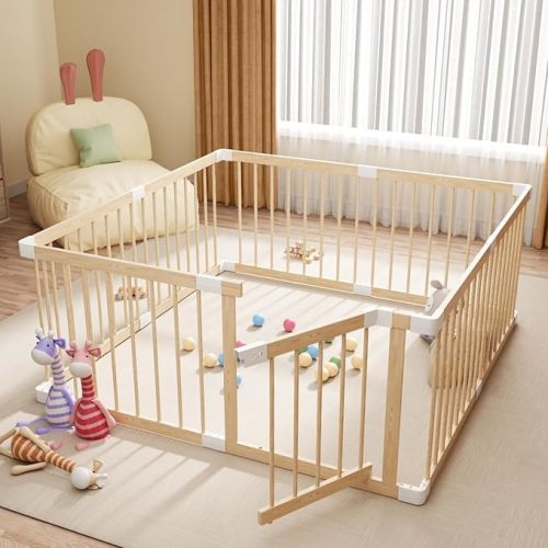 Baby Playpen, Wooden and Toddler Playpen