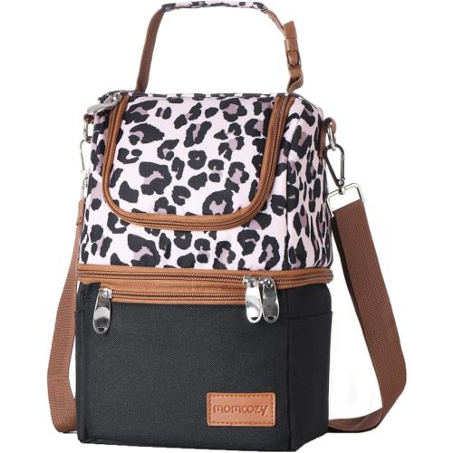 Momcozy Insulated Baby Bottle Bag, Multi-Function Breastmilk Cooler Bag, Fit as Wine Carrier or for Milk Bottles Like Dr. Brown, Comotomo, Philips, Nuk, Lansinoh, etc.