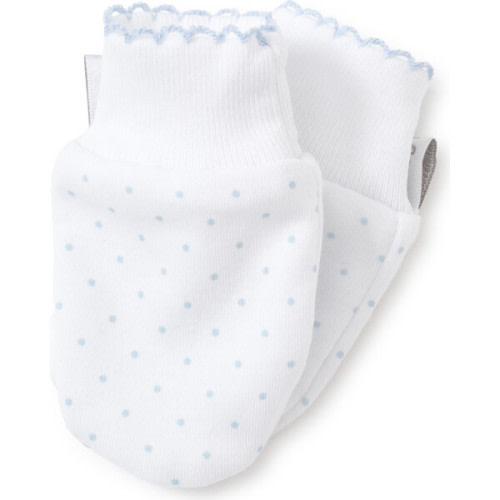 New Dots Mitts, White/Blue - Kissy Kissy | Maisonette