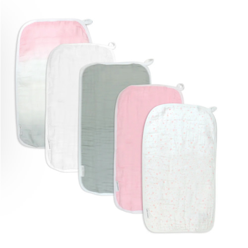 5-Pack Organic Cotton Multi-layer Woven Burp Cloths | Honest Baby Clothing