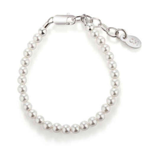 Sterling Silver Simulated Pearl Baby Bracelet for Kids and Little Girl – Cherished Moments Jewelry