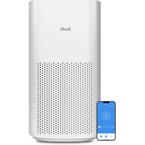 LEVOIT Air Purifiers for Home Large Room Up to 3175 Sq. Ft with Smart WiFi, PM2.5 Monitor, HEPA Sleep Mode, 3-in-1 Filter for Smoke, Pet Allergies, Dust and Odor, Alexa Control, Core 600S-P, White