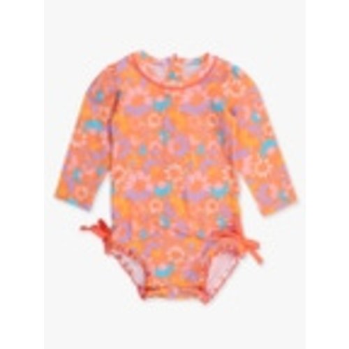 Floral Long Sleeve One Piece Rash Guard