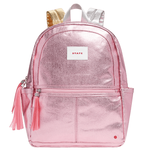 STATE Bags | Kane Kids Travel Backpack Metallic Pink/Silver | Back to School | Travel Backpack