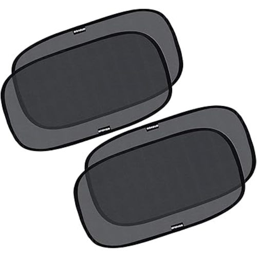 Enovoe Car Window Shade for Baby - (2 Pack) UV Protection Breathable Mesh Baby Window Covers - Sun Shade Blocker, Cling Windows Cover - Glare Shield and UV Rays Protection for Your Child - XL 25"x16"