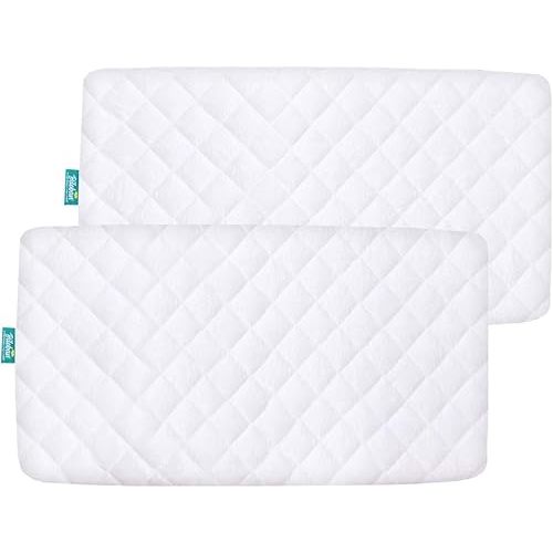 Waterproof Bamboo Bassinet Mattress Cover Compatible with Chicco LullaGo Portable Bassinet, Ultra Soft Viscose Made from Bamboo Surface