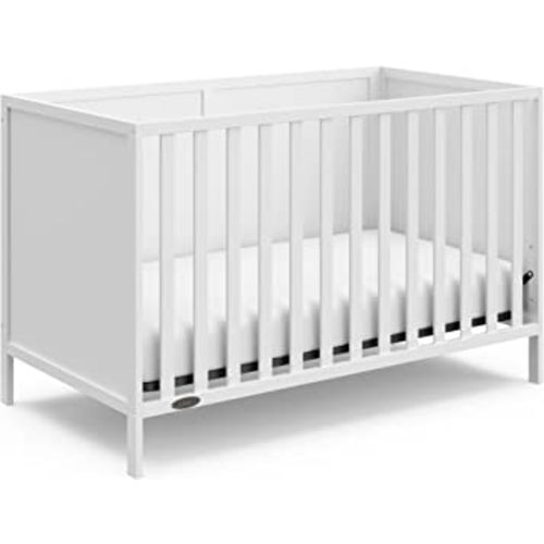 Graco Theo 3-in-1 Convertible Crib (White) - GREENGUARD Gold Certified, Converts to Toddler Bed & Daybed, Fits Standard Full-Size Crib Mattress, 4 Adjustable Mattress Heights