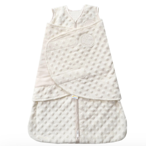 Cream Plushy Dot Velboa Swaddle - Newborn | HALO