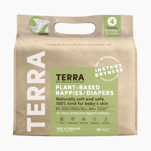 Terra Premium Plant-Based Diapers - Size 4 (144 Ct)