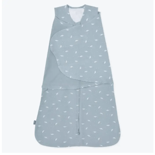 Blue Bird Print Cotton Swaddle | HALO