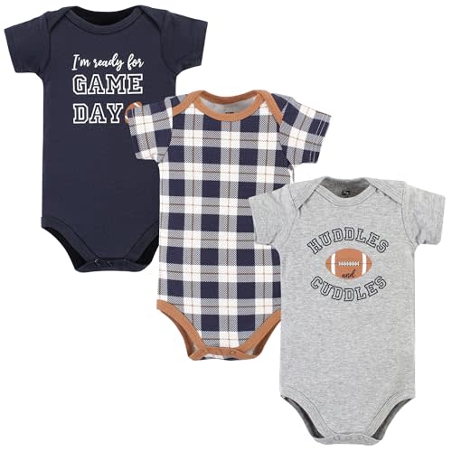 Hudson Baby Baby Boys Cotton Bodysuits 3-pack