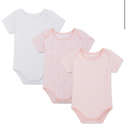 LAKE | Baby | Pima Cotton Pajamas | English Rose Bodysuit Bundle