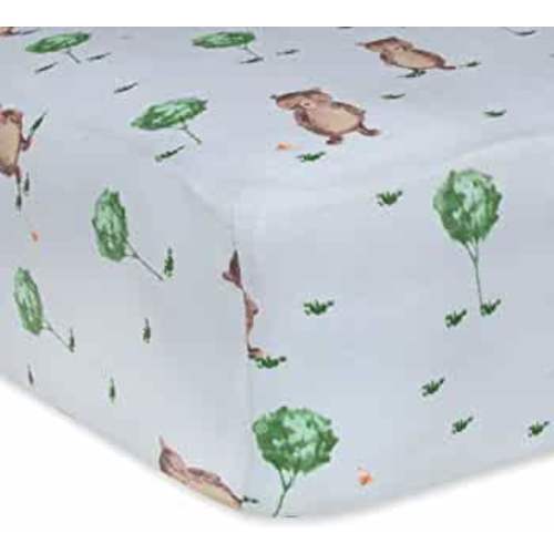 Burt's Bees Baby - Fitted Crib Sheet, Girls Boys & Unisex 100% Organic Cotton Crib Sheet for Standard Crib and Toddler Mattresses