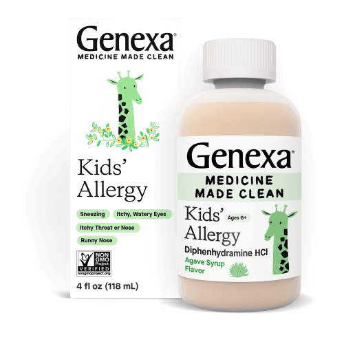 Genexa Kids’ Allergy Relief, Zero Artificial Additives, Organic Agave Flavor, 4 fl oz