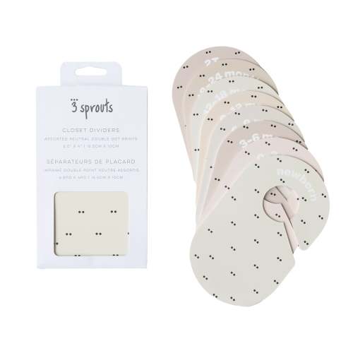 closet dividers (newborn to 24 months) - double dot neutral