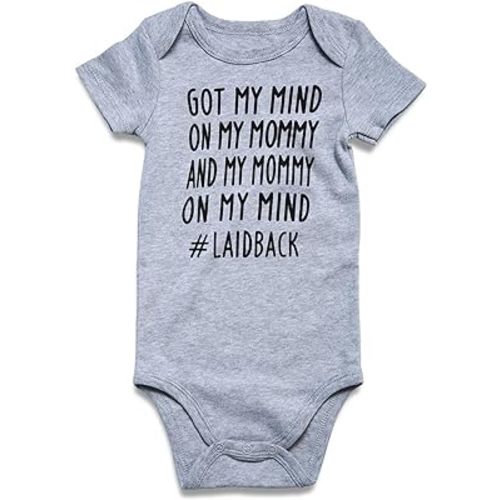 RAISEVERN Baby Boys Girls Clothes Infant Romper Newborn Bodysuits Funny Outfit 0-12 Months