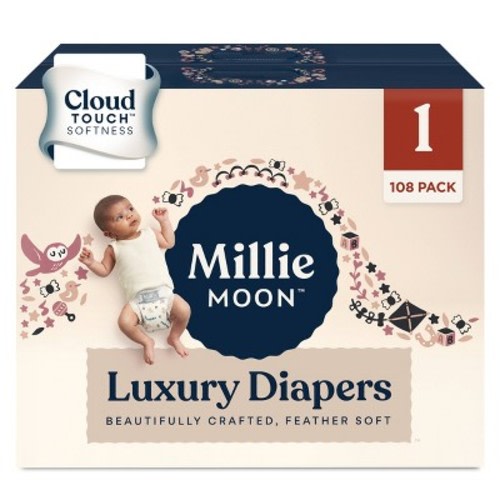 Millie Moon Luxury Diapers - (Select Size and Count), Size: 1