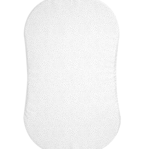 HALO - BassiNest Fitted Sheet 100% Cotton | Pebble - white