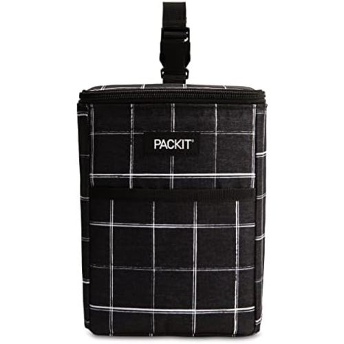 PackIt Freezable Double Bottle Bag, Built with EcoFreeze Technology, Antimicrobial lining, Collapsible, Reusable, Zip Closure, Buckle Handle, Perfect for Breastmilk and Formula On the Go