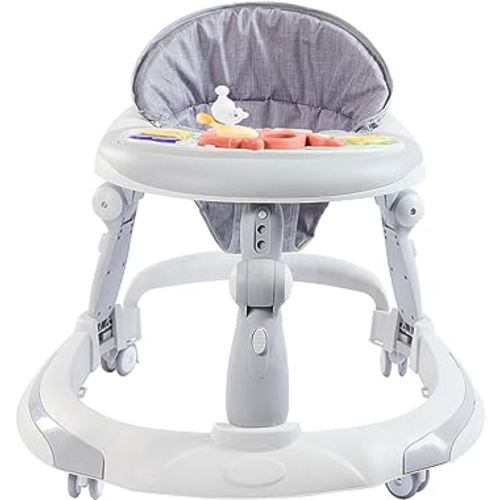 WWUIUIWW 3 in 1 Baby Walker, Baby Walkers for Boys and Girls with Removable Footrest, Feeding Tray, Rocking Function & Music Tray(Without Battery), Foldable Activity Walker for Baby 6-18 Months
