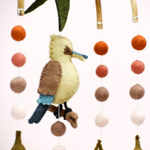 Baby Cot Mobile  Kookaburra With Gum Blossoms and Eucalyptus - Etsy