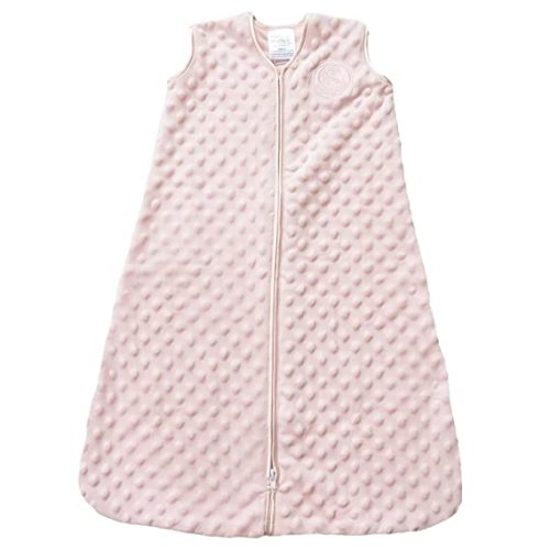 HALO Sleepsack Plush Dot Velboa Wearable Blanket, TOG 1.5, Pink, Medium - Medium (Pack of 1)