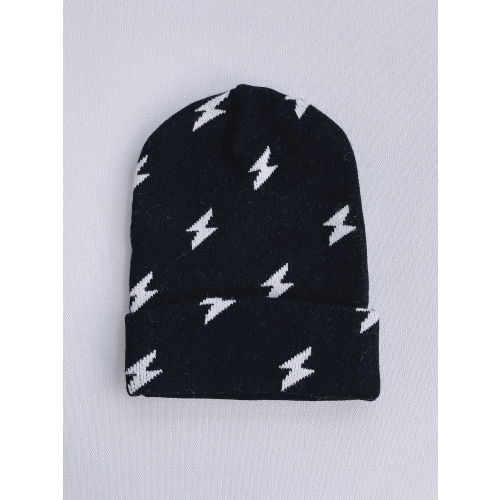 black lightning beanie