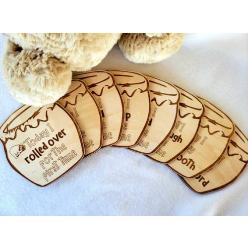 Classic Winnie the Pooh my First Baby Milestone Cards - Etsy