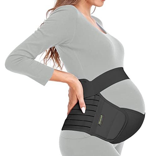 ChongErfei Maternity Belt, Pregnancy 3 in 1 Support Belt for Back/Pelvic/Hip Pain, Maternity Band Belly Support for Pregnancy Belly Support Band (L: Fit Ab 39.5"-51.3", Black)