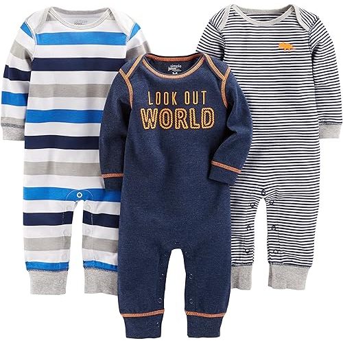 Simple Joys by Carter's baby-boys 3-pack Jumpsuits