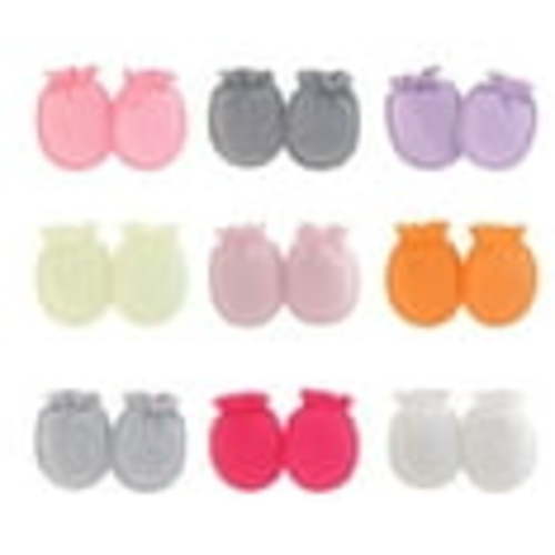 Generic 9 Pairs Baby Boys Girls Mittens 0-6 Months Toddler Mittens No Scratch Solid Color Gloves Comfortable Breathable for Home Indoor Outdoor（One Size Yellow）