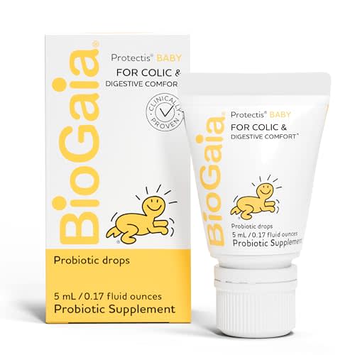 BioGaia Protectis Baby Probiotic Drops | Baby Essentials for Colic & Gas Relief | Safe for Newborns | Ease Crying, Fussing, Colic, Gas, Spit-ups & Constipation | No Dairy, Soy & Gluten | 5mL
