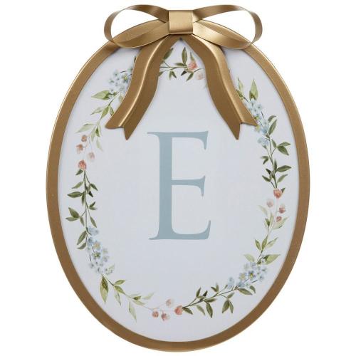 Gold Bow & Floral Letter Wood Wall Decor