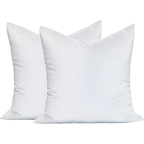MoonRest® Synthetic Down Alternative 14x14 Square Pillow Insert Form, for Decorative Throw Pillow, Sofa, Cushions, Body and Bed - Pack of 2- Size 14“X 14”