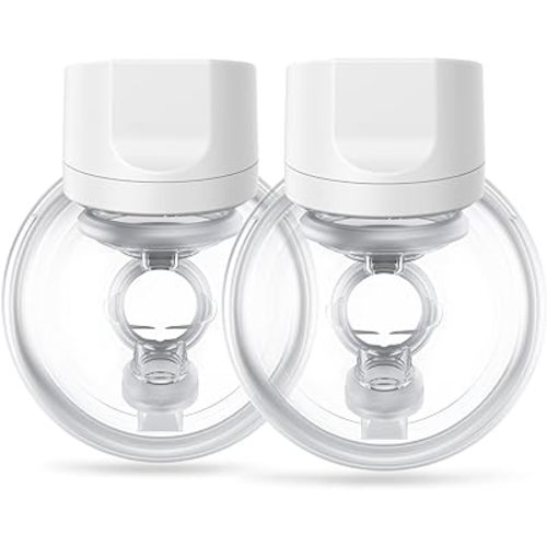 Momcozy Hands-Free Breast Pump S12 Pro, Wearable Pump, 24mm, 2 Pack, Light White