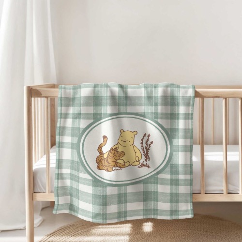 Winnie the Pooh and Tigger Baby Blanket | Winnie the Pooh Bear Nursery Theme | Gender Neutral Baby Blanket | 100-acre wood nursery blanket