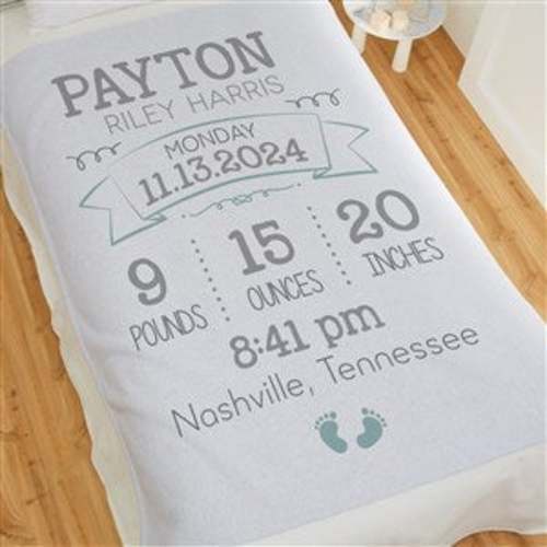 I Am Special Birth Info Personalized 50x60 Sweatshirt Baby Blanket